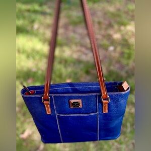 Dooney Bourke leather tote blue